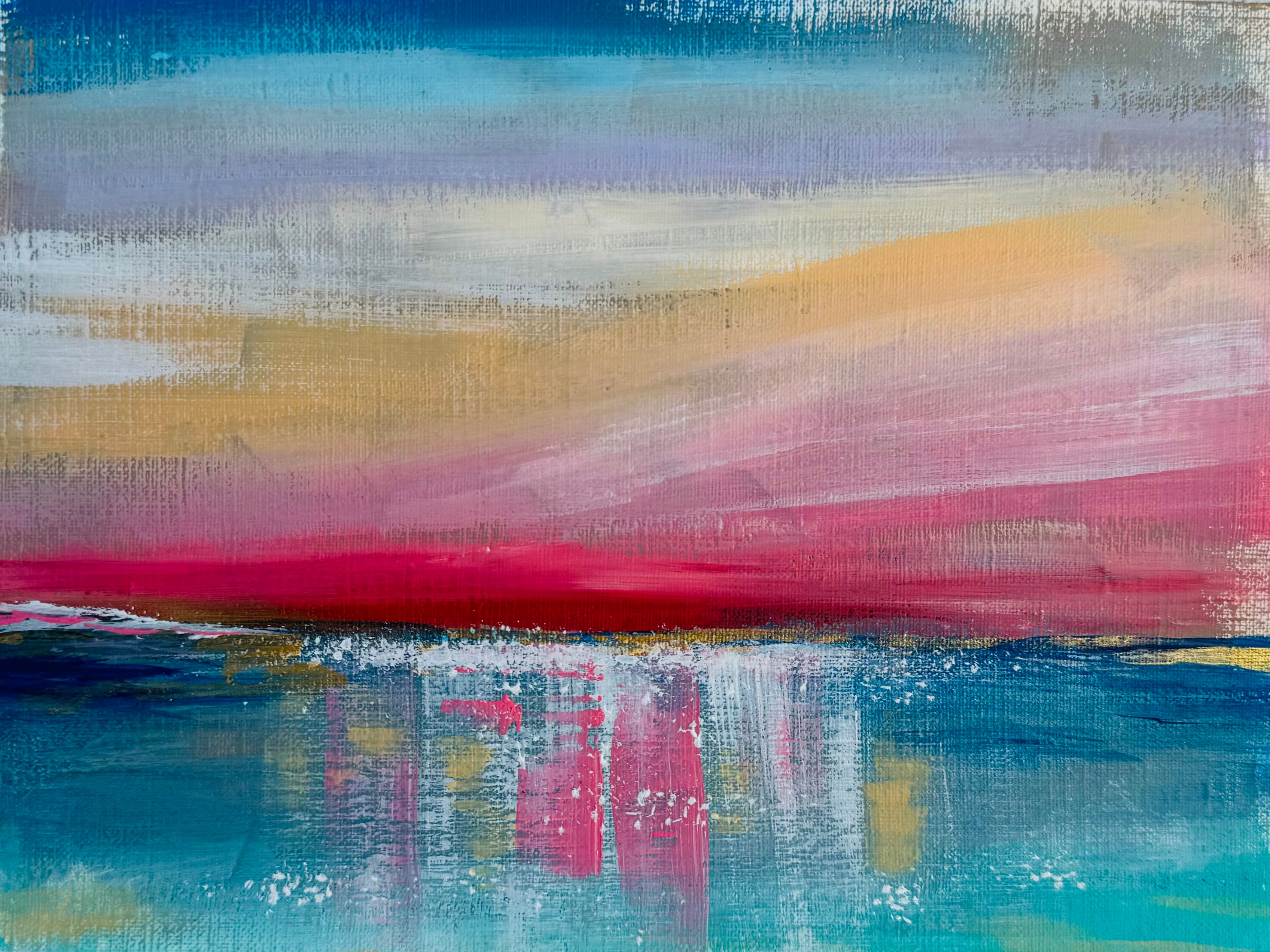 Detail of a textured painting by Laura Azure
